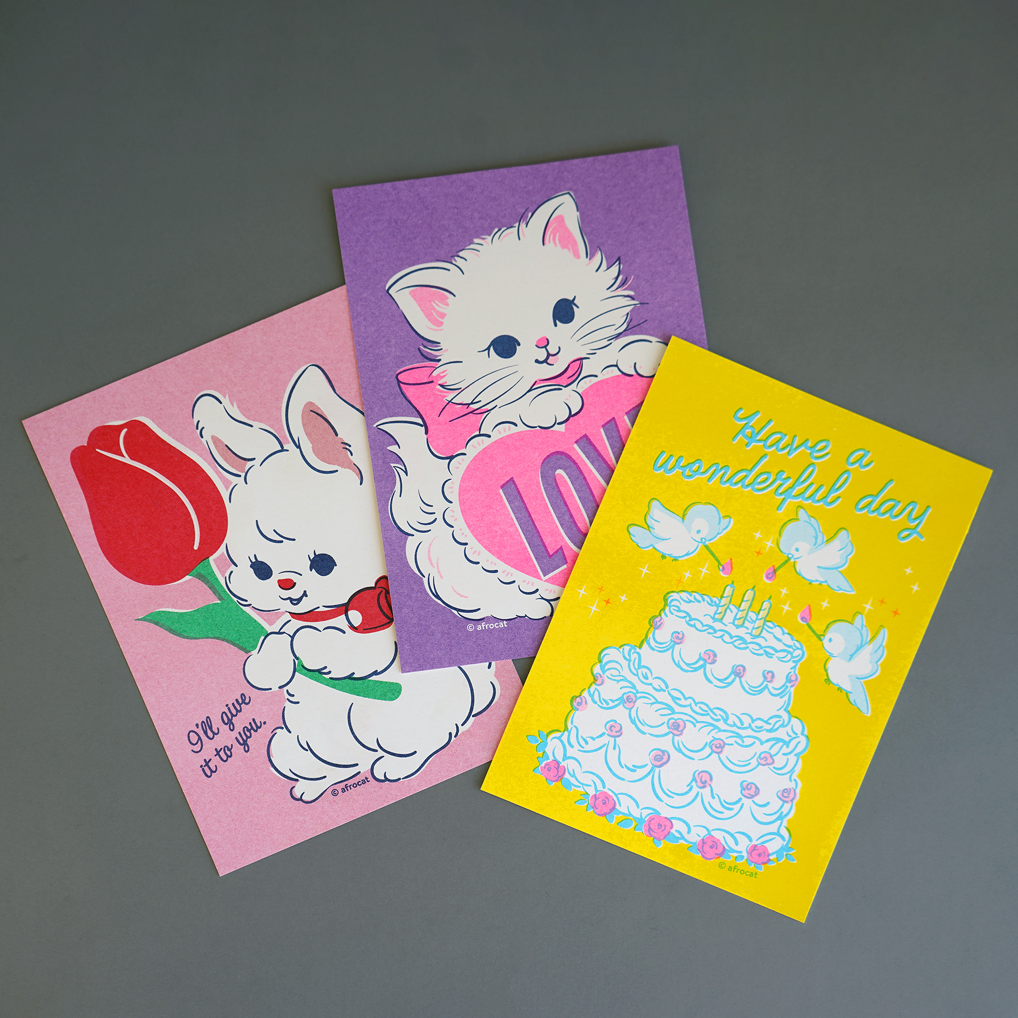 Set de cartes Risographie