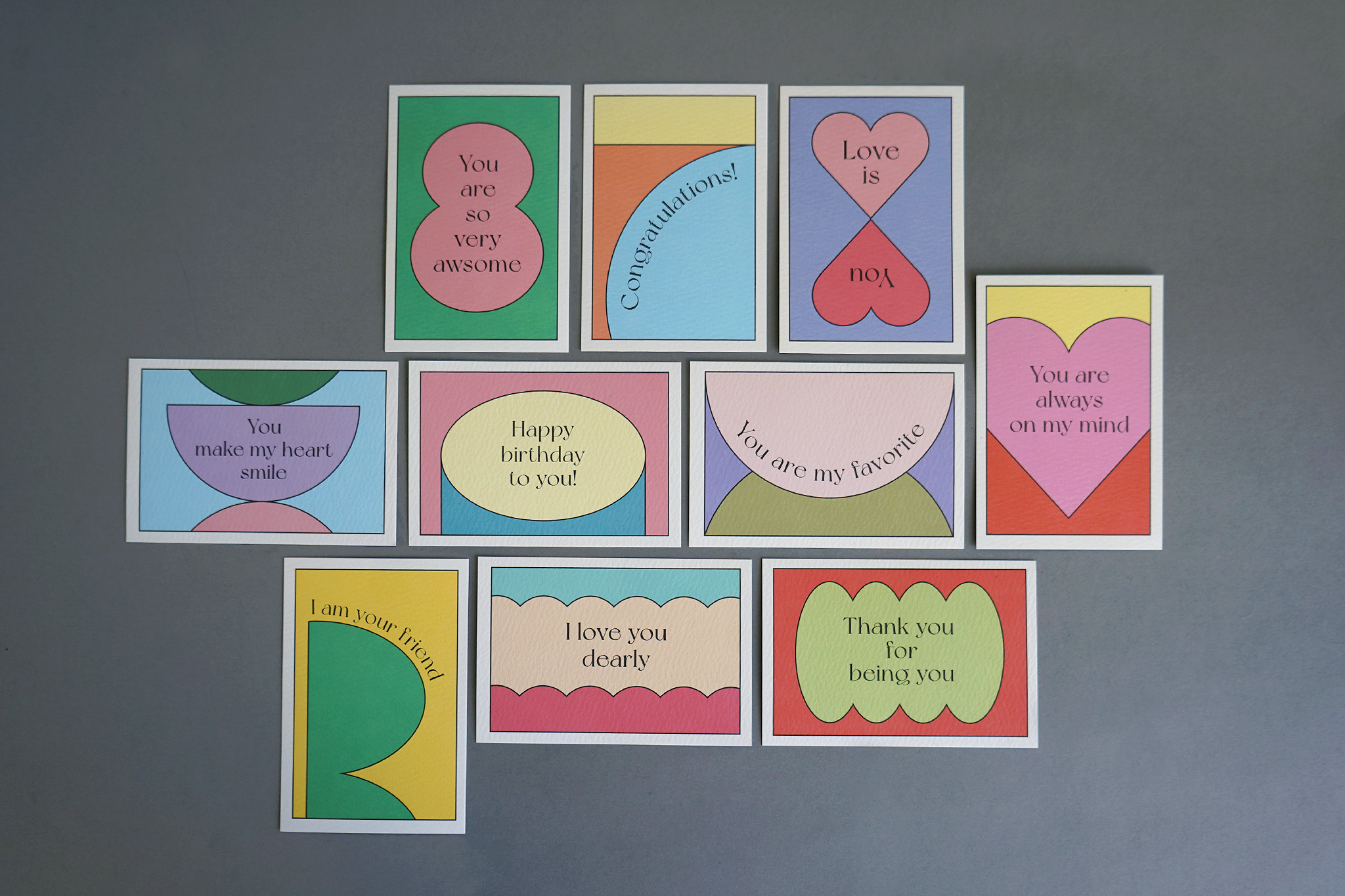 Pack de 10 minicartes - Message