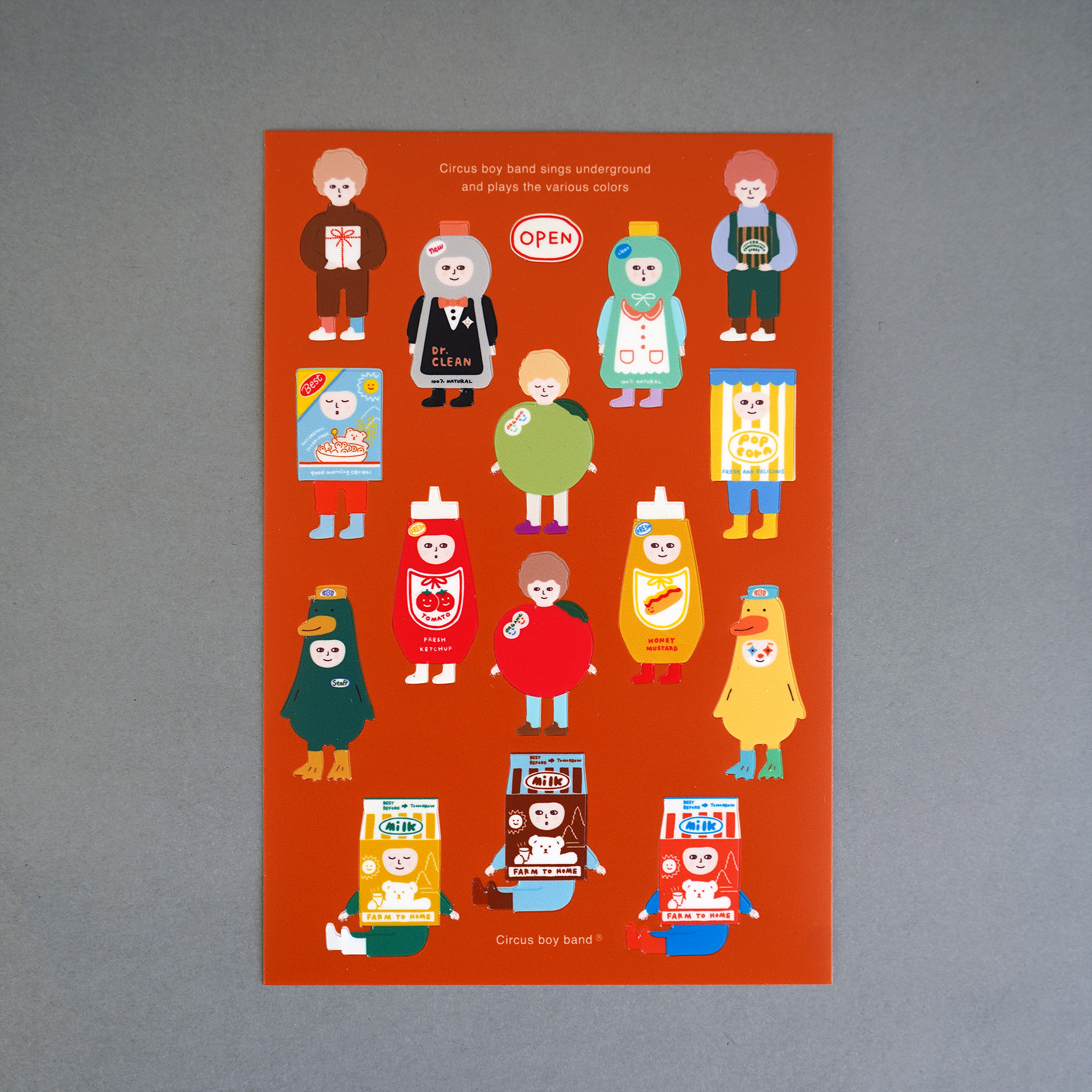 Stickers Circus Boy Band - Foodies