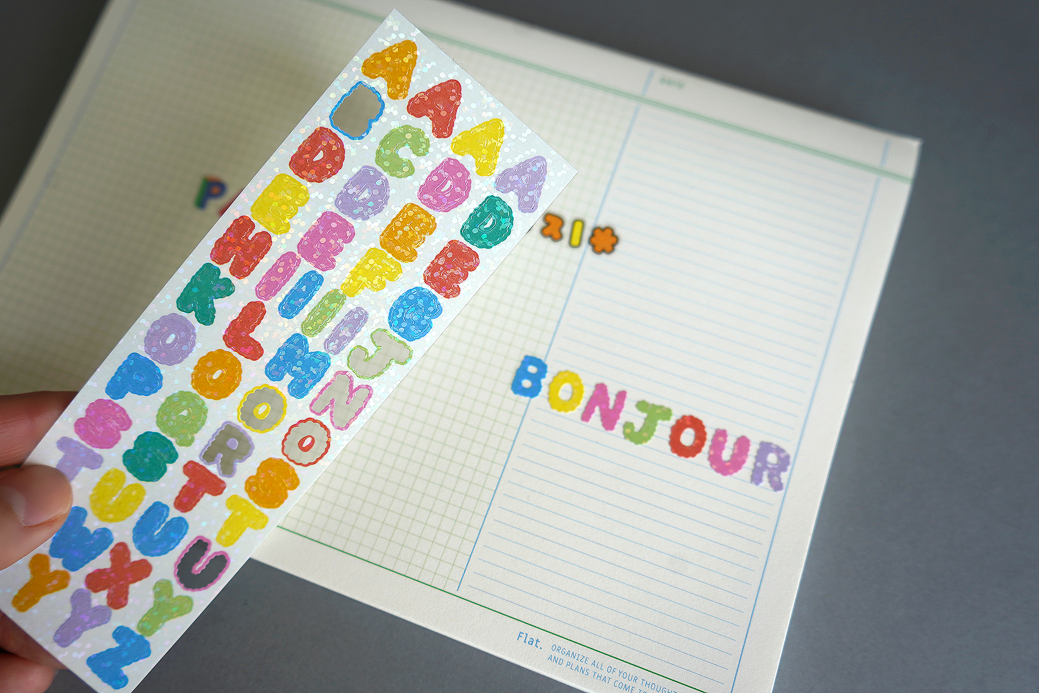 Stickers Scintilants - Pastel Alphabet